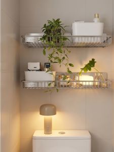 Stainless Steel Drill-Free Bathroom Shelf
