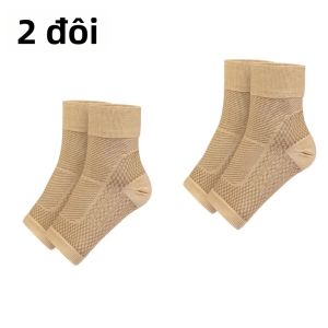 1 Đôi Tất Nén Nano Dành Cho Trị Sưng Mắt Cá Chân Viêm Cân Bằng Gót Chân & Bệnh Thần Kinh - Tất Chống Thần Kinh Dành Cho Nam Và Nữ