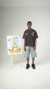 H1 Jorts - Celana Pendek Pria Cream Blue