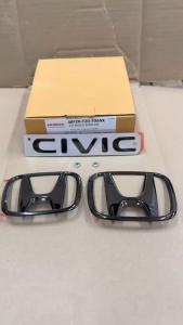 CIVIC FC 2016-2021 H GLOSSY BLACK LOGO DEPAN BELAKANG SET EMBLEM SET (3@pcs) FRONT AND REAR 08F20-T20-700AX