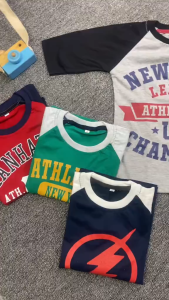 Kaos Reglan Distro Size Bayi - 6 Tahun / Baju Branded Anak Laki Lengan Pendek Polos Cowok Kualitas Import Murah