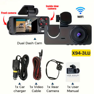 Car Dvr 2/3 Channel Front and Rear View Recorder 1080P Dash Cam for Cars WIFI APP Control Video Car Camera for Car Assecories