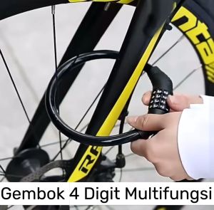 Kunci Gembok Multifungsi Anti Maling 4 Digit - Gembok Sepeda 4 Digit