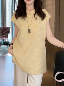 Shalldoer | Chinese Style Design Summer Elegant Short Sleeve Blouse