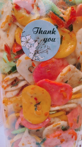 cemilan gurih pedas krupuk/kripik bantet aroma daun jeruk 100gr