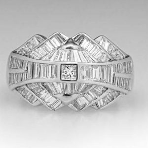 Huitan Simple Geometric Women Ring Silver Color/Gold Color Fashion Party Daily Holiday Versatile Accessories Jewelry Inlaid CZ