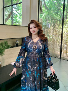 GLEC | Trendy Large Size New French Style Silk Dress