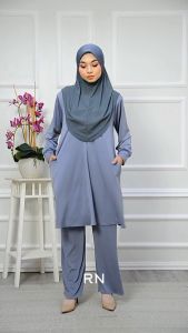 Suit Maysarah Baju Labuh Muslimah Haji Umrah (Nursing) | BAJU HAJI UMRAH | SUIT LABUH MUSLIMAH | MAYSARAH SUIT - SUIT JUBAH SELUAR IRONLESS KOREAN MOSS CREPE (TAK PERLU GOSOK)