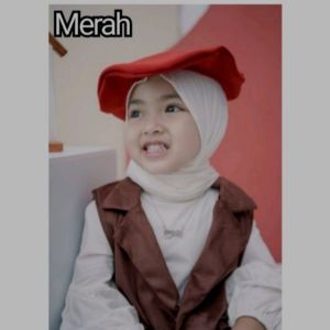 Topi Baret Anak Bahan Scuba Premium Bisa Pake Nama Suka Suka