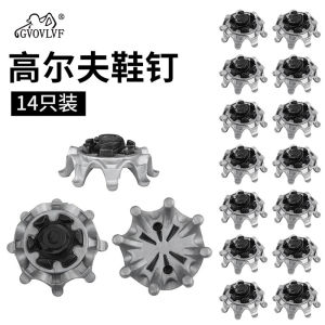 ตะปูกอล์ฟ Gvovlvf GL แป้นขุดตะปูแบบหมุนได้แปดขา ทนทานต่อการสึกหรอ สีดำและเทา อุปกรณ์เสริมสำหรับรองเท้ากอล์ฟ