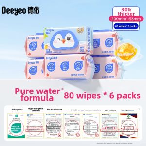 Deeyeo | Infant and Maternal Wet Toilet Paper 80 Sheets per Pack * 6 Packs