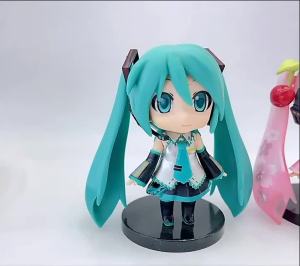 Bandai | New Anime Hatsune Miku Action Figure Kawaii Collection Model Pink Sakura kawaiii Doll Collectible Toys Cake Decor
