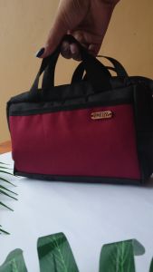 Limitless - Yujin Pouch Makeup Bahan Codura Anti air Penutup Resleting / Tas Kabel Serbaguna Tali Jinjing / Handbag Traveling