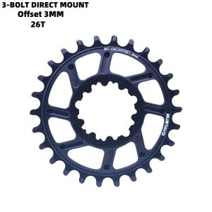GUSTAVO MTB Bicycle Chainring 3-BOLT DIRECT MOUNT Offset 3MM Wide Narrow Teeth Chainwheel Children Bicycle Crankset 26/28/30/32T