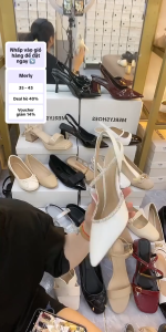 Giày Cao Gót Mũi Nhọn 9cm Giày Cao Gót Big Size Sandal Bít Mũi Giày Cưới Cô Dâu Giày Đi Tiệc Giày Nữ Thương Hiệu Merly 1577