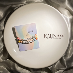KALINAW Customized Name Twinning Bestie Friendship Candy Colored Pastel Bracelet