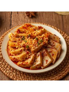 Authentic Arrowroot Flour Bowl Soup Quick Food Snack Lu Lin Arrowroot Noodles Bald Bowl to Go Instant Breakfast Lazy Cold Noodles Convenient