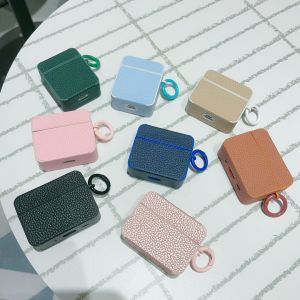 Da AirPods trường hợp bìa với móc khóa cứng bảo vệ da giả bìa cho AirPods 1 & 2 AirPods 3 4 AirPods Pro 2 sạc trường hợp