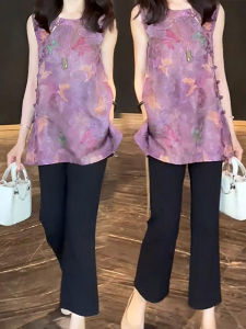 Shalldoer | ชุดสองชิ้นสไตล์เกาหลีสำหรับผู้หญิงในช่วงฤดูร้อนปี 2025 ชุดทำงานลำลองแขนกุดสีพื้นพร้อมกระดุมสไตล์เกาหลี