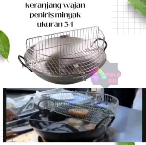 Alat Peniris Minyak.Keranjang Wajan.Peniris Gorengan