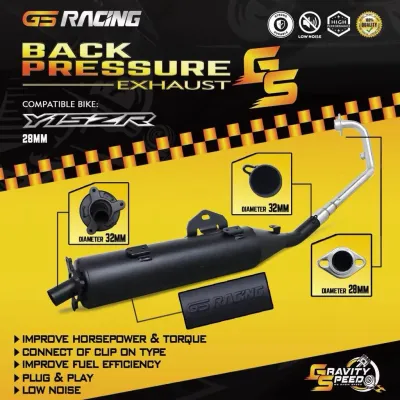 GRAVITY SPEED GS RACING BACK PRESSURE EXHAUST Y15 Y16 LC135 V1-V8 RS150 EKZOS RACING SENYAP PADU BACK PRESSURE EKZOS