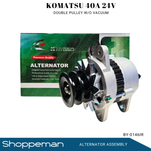 UNIVERSAL KOMATSU ALTERNATOR ASSEMBLY DOUBLE PULLEY WITHOUT VACUUM 40A 24V BY-0146IR