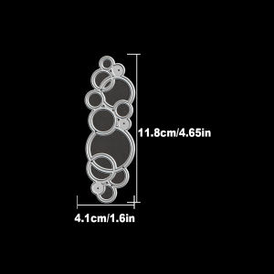 Original Lovely Circles Bubbles Texture Border Background Metal Cutting Dies Scrapbooking Decorative Embossing