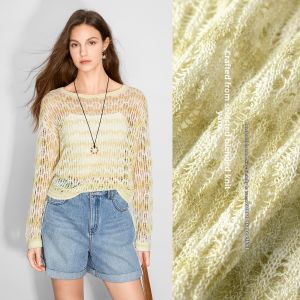 BEIQIANI | Ombre Stripe Hollow Knitted Sweater Loose Fit