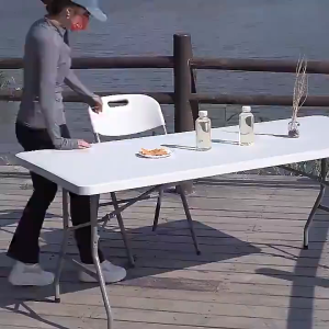 EURAKE Portable Folding Table Space Saving Folding Table Temporary Storage Table Indoor And Outdoor Table