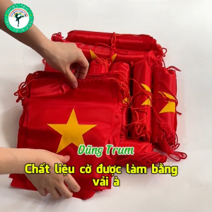 Cờ dây sao cờ đỏ sao vàng treo trang trí vải Satanh chịu năng mưa
