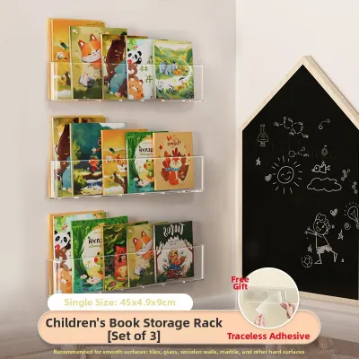 AOQILA | No-Drill Wall Hanging Storage Shelf For Childrens Books