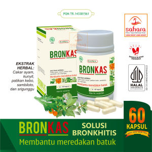 Bronkas obat herbal pereda batuk berdahak 60 kapsul halalmui bpomri