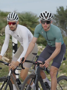 Santic Men Cycling Jersey Breathable Sunscreen Quick Drying Lightweight Sports Bike Short Sleeve Top