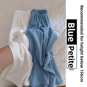 XIANYIJIAO | Plus Size Tencel Denim Pants Summer Lightweight Loose Fit Skinny Straight Wide Leg