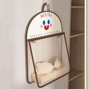 Gắn tường lưới túi lưu trữ Nụ Cười Dễ Thương Dung tích lớn quần áo tổ chức túi cho đồ lót vớ Túi đựng tạp phẩm tổ chức túi đựng rác