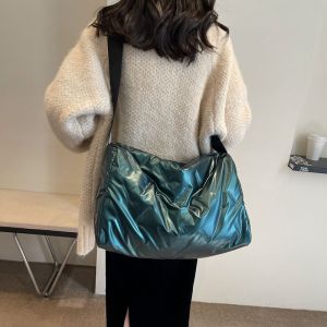 Large Capacity Winter down Jacket Fabric Bag Female 2023 New Arrival Minimalist Gym Bag Travel Bag Shoulder Crossbody