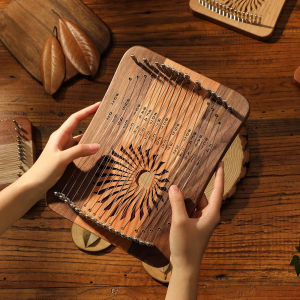 Hluru  Lyre 31 Strings Thumb Kalyre 17 Strings Finger Harp Wood Creative Finger Lyre Beginner Musical Instrument