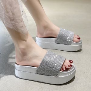 QIAOHUI | Ins Style Fashionable Wedge Thick Sole Womens Slipper