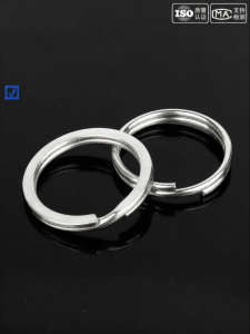GUWANJI | Durable 304 Stainless Steel Keyring Circular Thick Flat Ring