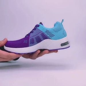 Korean summer casual and sport running shoes breathable fly knit sneakers for women