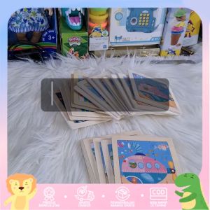 Puzzle Kayu Mini Transportasi