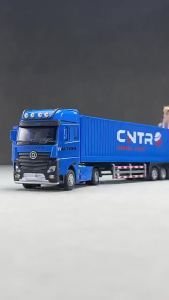 1:50 Large Dump Container Truck Alloy Sound Light Model Toy Car Vehicle For Kids Simulation Toy Metal Vehicle Model