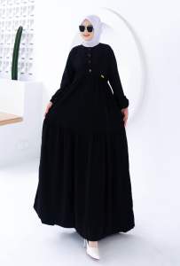 Azura Gamis Yoris Premium Lengan Kerut Kancing