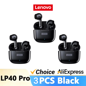 Lenovo | Lenovo LP40pro TWS Wireless Earbuds Bluetooth 5.3 HiFi Stereo Noise Reduction Sports Gaming Headphones for Running Travel Office