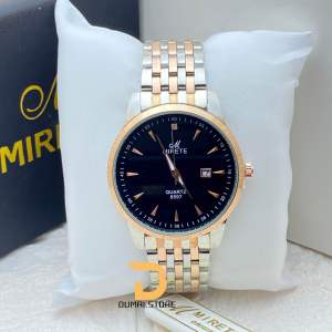 MIRETE ORIGINAL Jam Tangan Pria Analog Tanggal Aktif Tipe 8597 Rantai Stainless Water Resistant Free Box Realpict By Dumai.Store