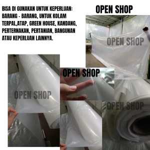 4x3 M. Plastik Terpal Serbaguna Plastik Kolam Atap Green house Ternak Peternak Budidaya Bangunan Tutup Penutup Pelindung Serbaguna Multifungsi..