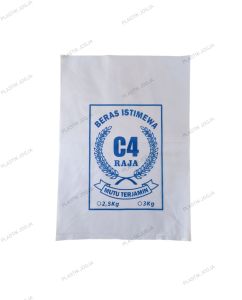 PLASTIK BERAS C4 Mutu // Delanggu 2.5KG/3KG (50LEMBAR)