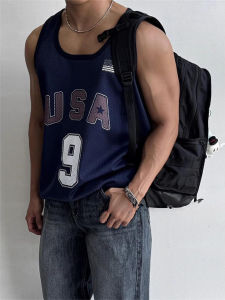 XIBAIYI | Extra Large Hollow Mesh Breathable Loose Sleeveless T-Shirt