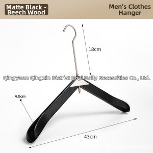 Extra Thick Triangle Metal Tag Black Beech Wooden Hanger
