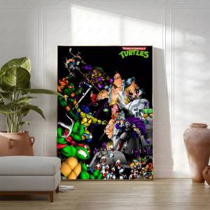 Bandai | T-Teenage Mutant Ninja TurtleS Poster Art with prints Home bedroom living room decoration gift